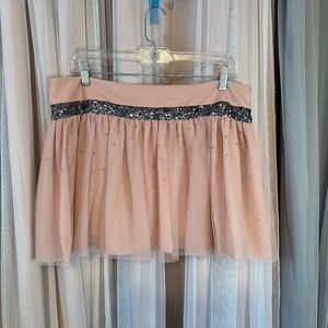 Princess by Vera Wang Pink skirt with silver sequin size 13